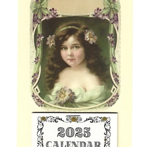 2025 Vintage Mini Kalender mit Magnet