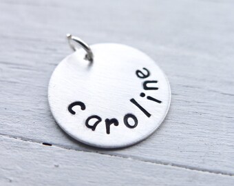 Add or Replace a Sterling Silver Charm | Personalized Pendant Only | No Chain included | Addon Charms | Handstamped Jewelry