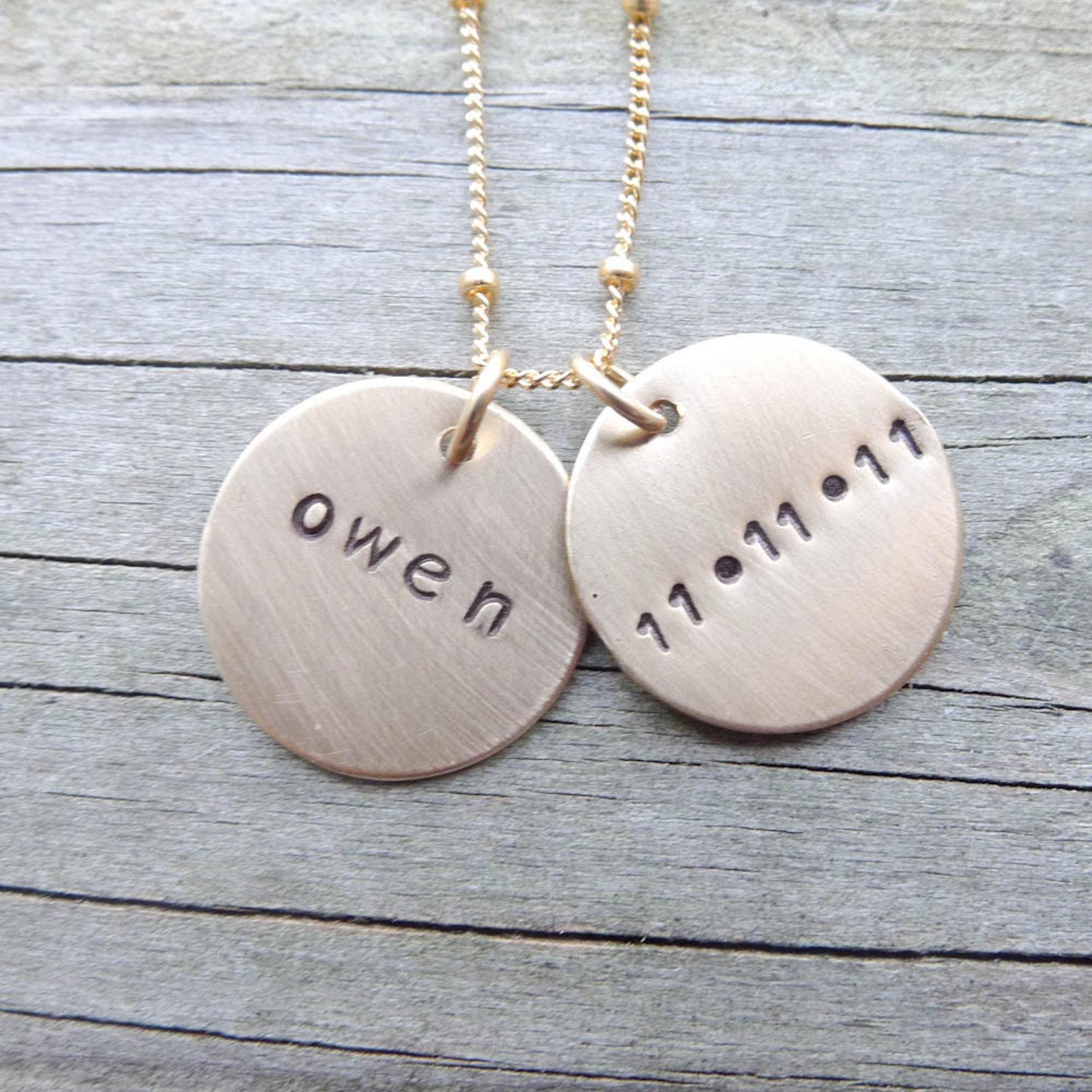 Gold Mom Necklace Personalized Goldfill Engraved Kids Names Etsy