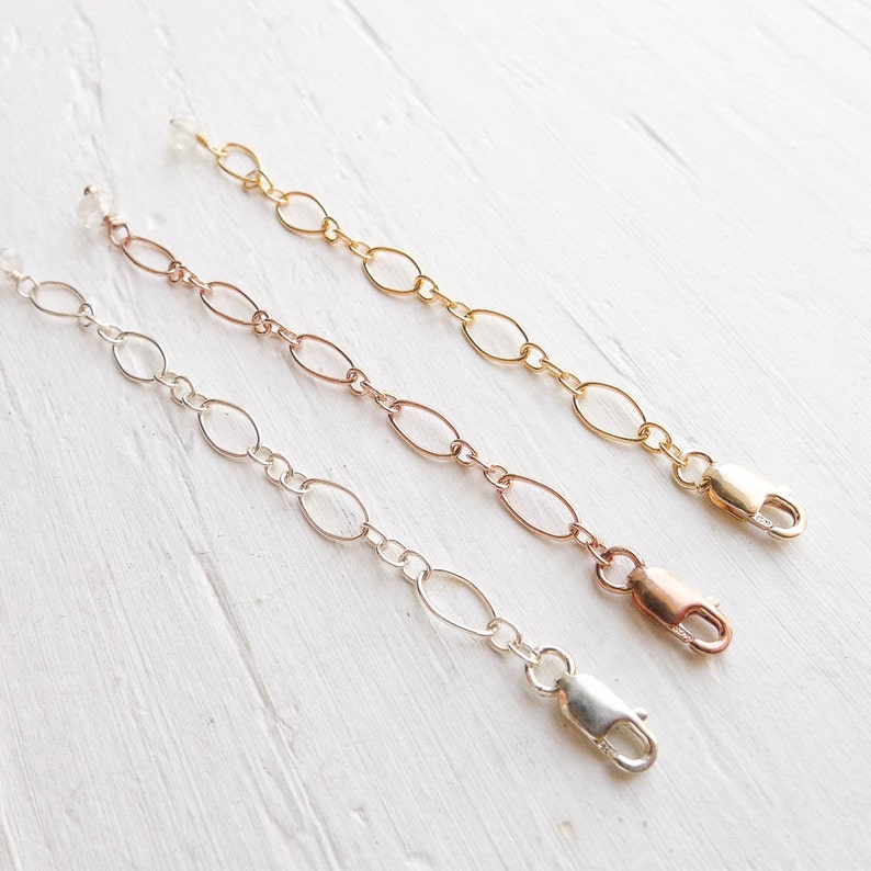 Necklace Extender Sterling Silver Expandable Chain Bracelet Etsy