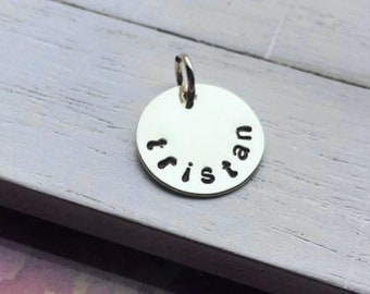 Add or Replace a Sterling Silver Charm | Personalized Pendant Only | No Chain included | Addon Charms | Handstamped Jewelry