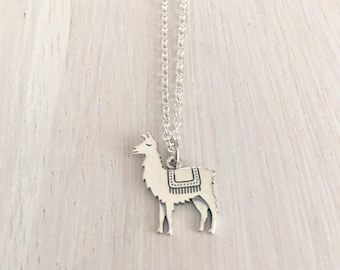 Llama Necklace | Sterling Silver Pendant | Gift for Daughter Best Friend | Quirky Cute Jewelry