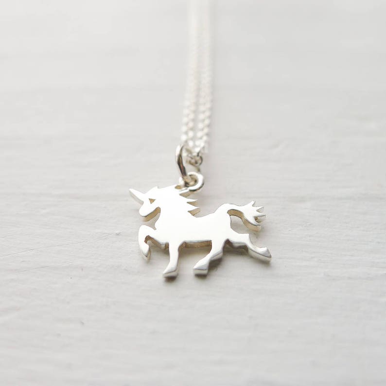 Sterling silver unicorn necklace Outlet