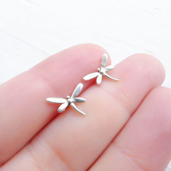 Dragonfly Earrings Sterling Silver Studs Dragon Fly Jewelry Gifts