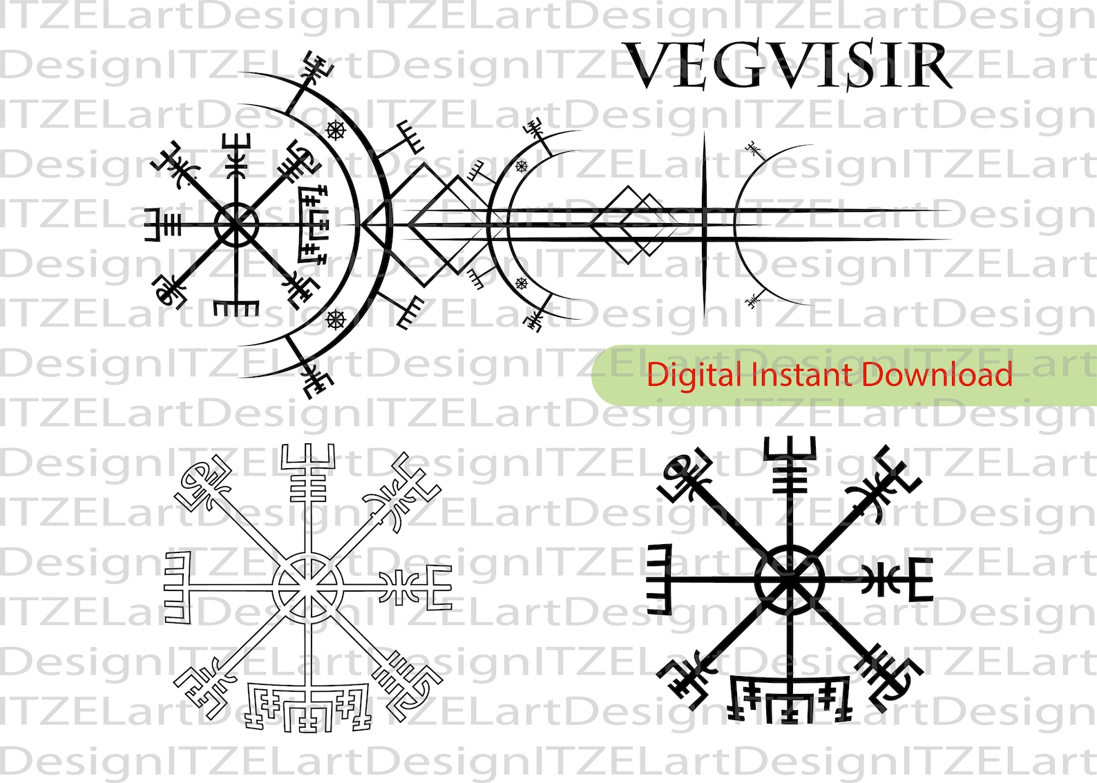 Vegvisir Compass SVG, Viking Nordic Design (digital Download) - Etsy