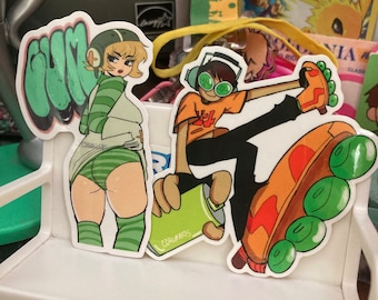Jet Set Radio Beat and Gum stickers (Choose one)