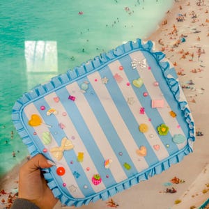 Twinkle Toiletry Bag - Customizable Travel Case for Kids | Pink Gingham or Blue Stripe