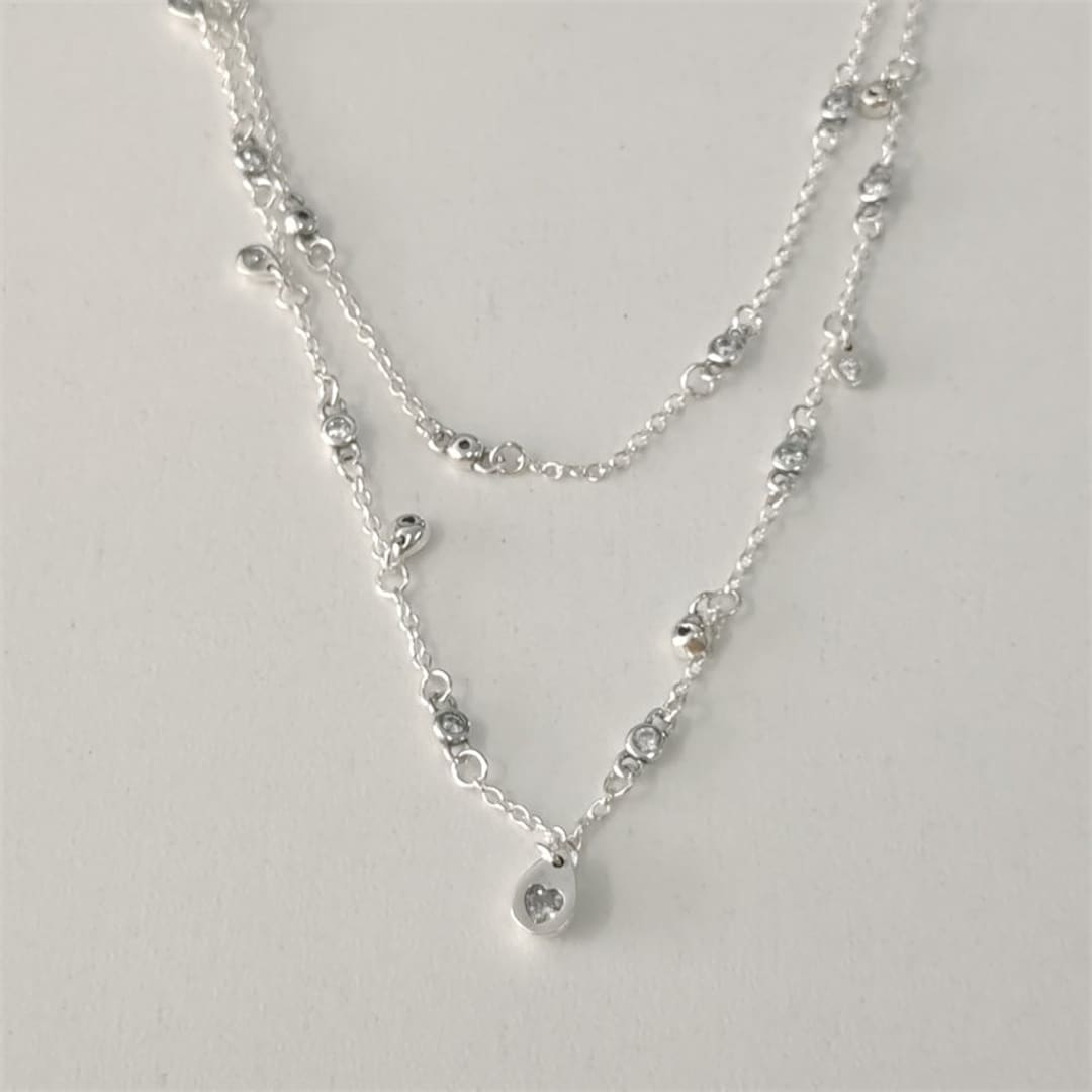 Buy Pandora Silver Necklace Chandelier Droplets Online in India