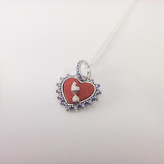 Pandora Red Heart Pendant Necklace Gift Set