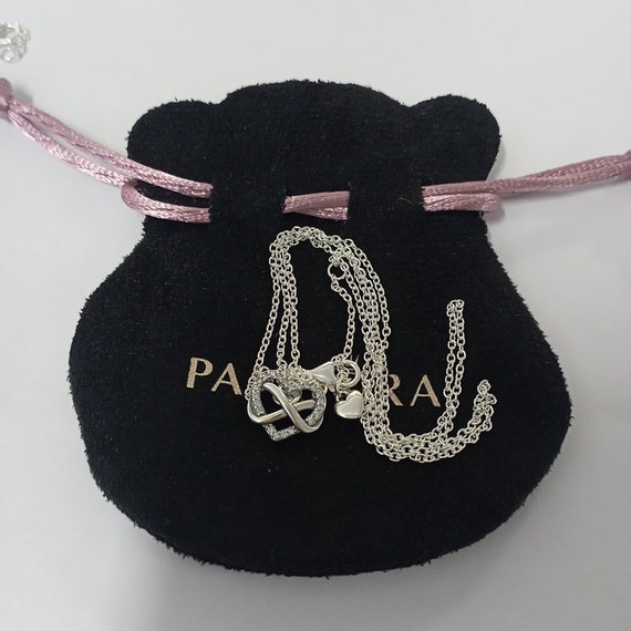 Pandora Sparkling Infinity Heart Collier Necklace - Etsy Canada
