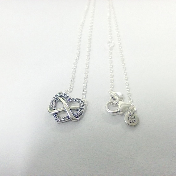 Sparkling Infinity Heart Collier Necklace ALE S925 50CM