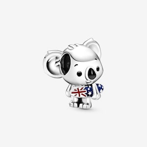 PANDORA 925 Australian Surfboard Surfing Koala Charm Pendant