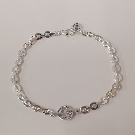 ★関税込★Hyeres lor★Name Silver Bold chain Bracele.t★ MUSINSA | HYERES-LOR M Erite Silver Curve Emblem Bracelet