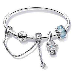 S925 Sterling Silver Ice and Snow Christmas Bracelet 16-21cm