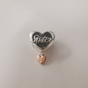 love you sister heart pandora charm
