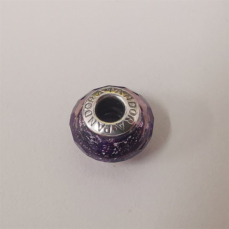 Pandora Facetted Dark Purple Charm Murano Glass Charm - Etsy