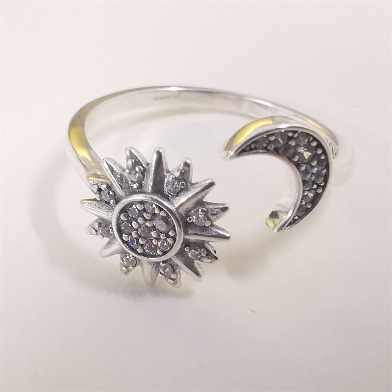 PANDORA Sun and Moon リング セット 太陽 月 Celestial Sparkling Sun and Moon Ring Set