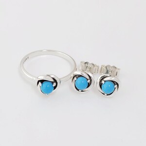 925 Sterling Silver December Birthstone Eternity Circle Ring Stud Earrings size 50-58