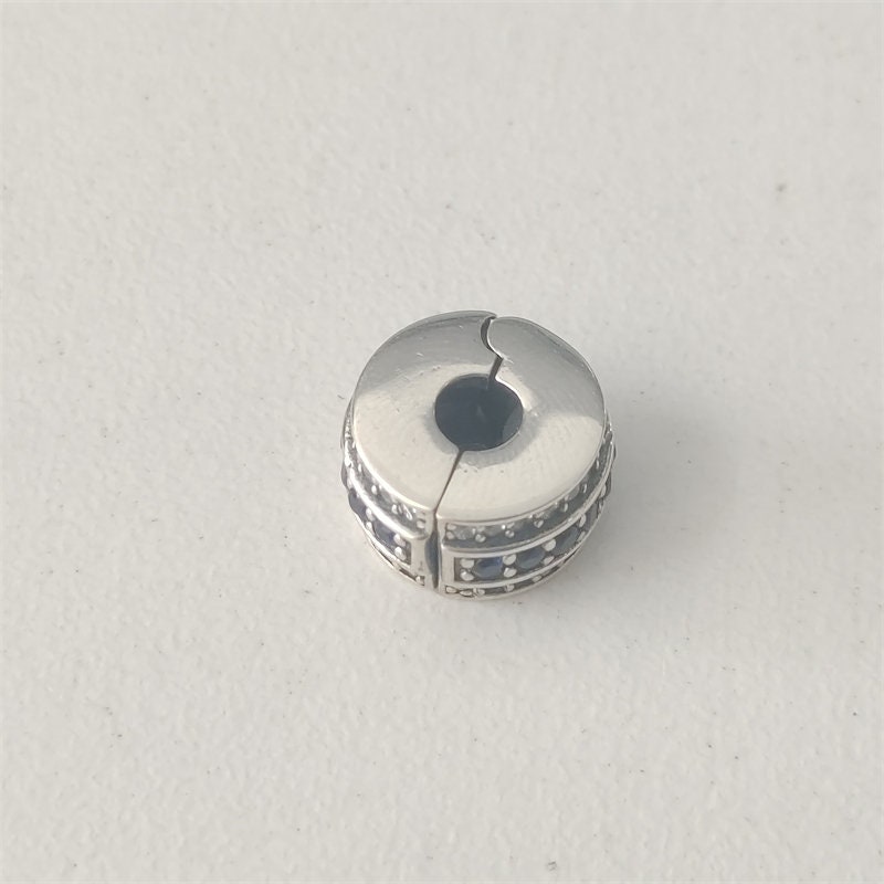 クリアパヴェクリップチャーム パンドラ ブルー クリア パヴェ クリップチャーム - Etsy 日本