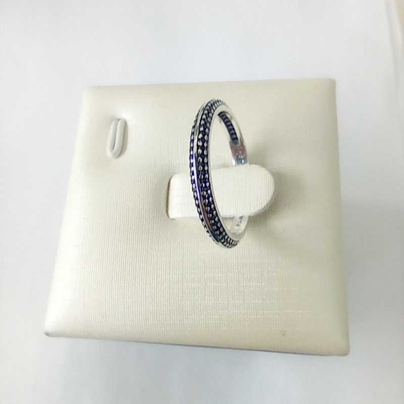 【BLACKPURPLE】[BLACKLABEL] PAVE CRYSTAL RING silver925 Ink & Ice Black Diamond Bypass Cross Ring 1/10 ct tw Black