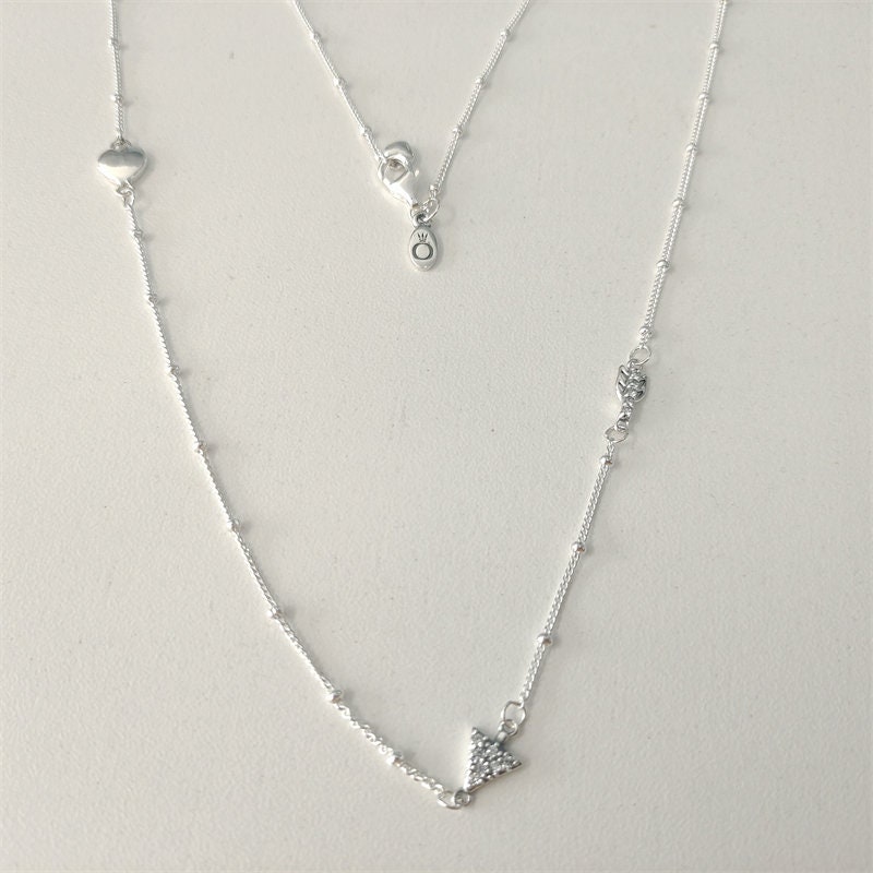 Pandora Sterling Silver Sparkling Arrow Cz Necklace - Etsy
