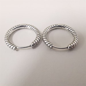 Pandora Silver Moments Small Charm Hoop Earrings