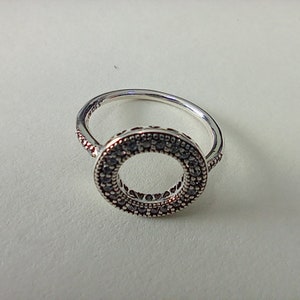 PANDORA Sparkling Halo Silver Ring S925 Size 50-58