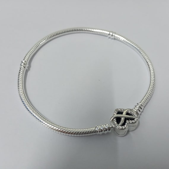 pandora moments sparkling infinity heart clasp snake chain bracelet - Main Image
