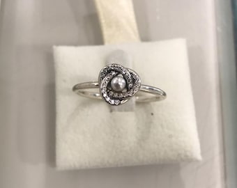 pandora ring glänsande kärleksnoter silver ny