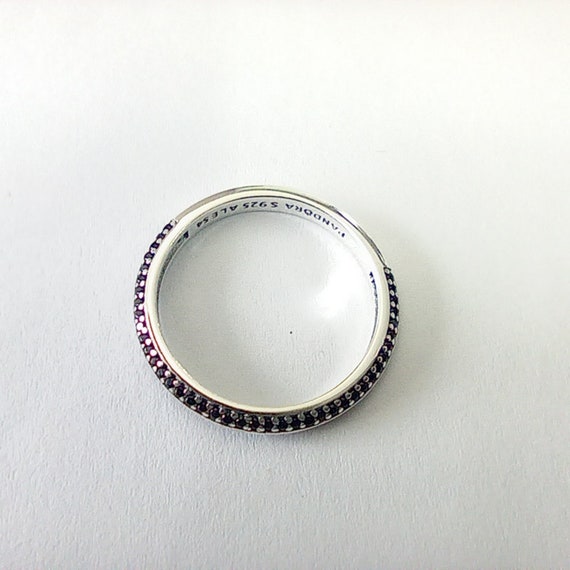 【BLACKPURPLE】[BLACKLABEL] PAVE CRYSTAL RING silver925 Pandora Ring Black Crystals Pave 925 Sterling Silver - Etsy
