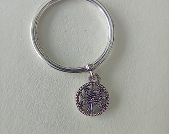 Pandora -dangling Family Tree Ring-cz-s 925 ALE
