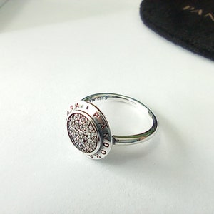 S925 PANDORA Signature Pave Ring, Clear CZ