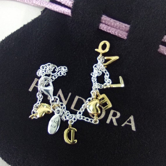 New! Pandora Shine Loved Script Silver Gold Bracelet- 20CM