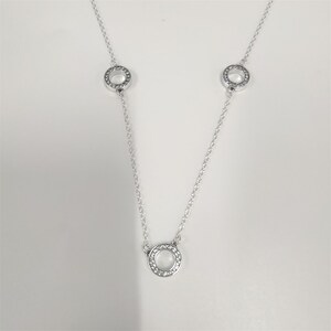 pandora pure silver pavé kreise necklace 50cm
