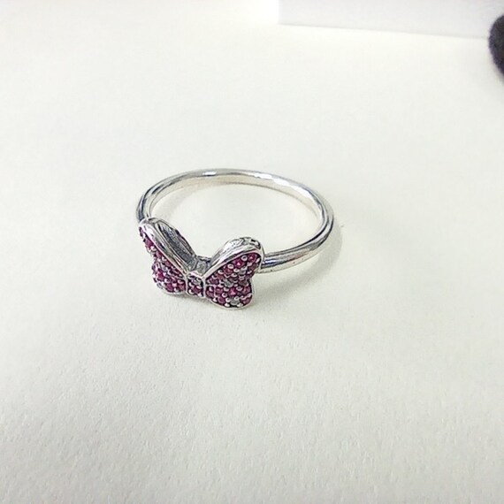 Pandora Minnie's Sparkling Bow Ring - Etsy