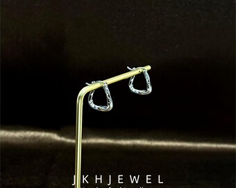 S925スターリングシルバーの幾何学的なイヤリング - Etsy 日本