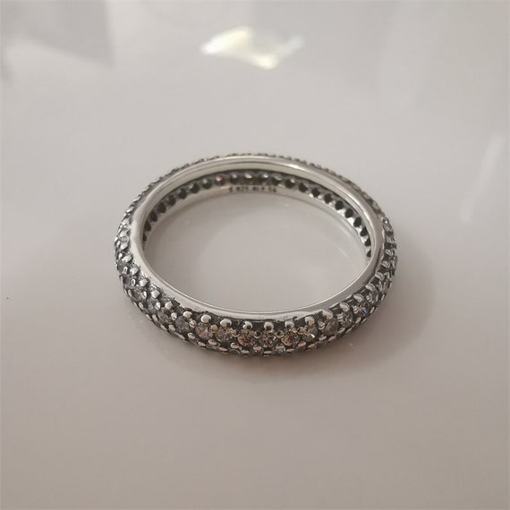 Pandora S925 Silver Ale Sparkling Curve Ring Israel