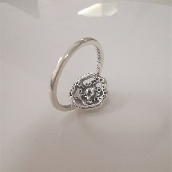 Pandora S925 Silver ALE Shimmering Delicate Rose Flower Ring - Etsy
