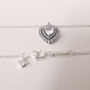 pandora Sparkling Heart Halo Pendant Necklace