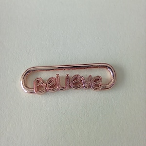 rose gold pandora me styling believe word link charm