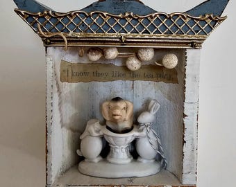 Small Assemblage: Tea Party 6 x 5 x 2.5 In.