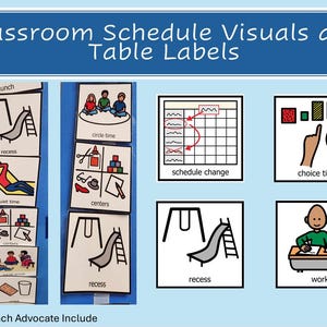 Class Schedule Visuals and Table Labels