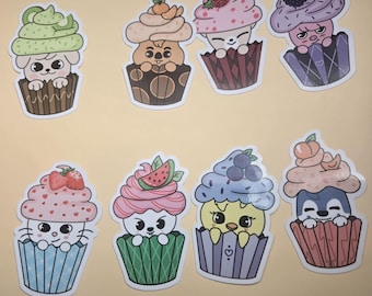 Fruit Cupcake Skzoo Inspired Stickers/Car Decals