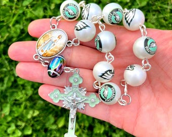 Rosario da auto/tasca della Madonna di Lourdes dei Philadelphia Eagles