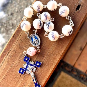 Los Angeles Dodgers Miraculous Medal Car/Pocket Rozenkrans