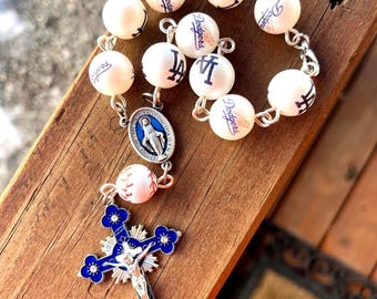 Los Angeles Dodgers Miraculous Medal Car/Taschen-Rosenkranz