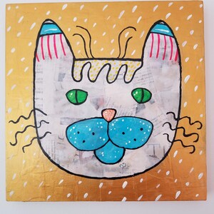 Cat Collage Painting