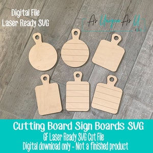 Laser SVG Cut File, Cutting Boards SVG, Farmhouse Sign blanks, Tiered Tray Mini Cutting Boards SVG, Glowforge digital file image 2