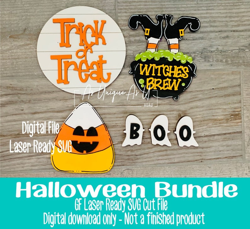 Laser SVG Cut File, Shelf Sitter The Witch Is In Digital Download, Tiered Tray Witch Pot, Trick or Treat SVG, Boo Beads SVG Laser Ready File image 5