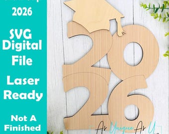 Class of 2026 Door Sign Cut File, Graduation Sign, Digital Download
